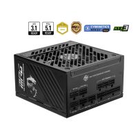 MSI MPG A1250GS PCIE5, 1250 W, 100 - 240 V, 2937 W, 50/60 Hz, Aktiv, 90%