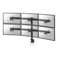 Neomounts FPMA-D700D6 - Befestigungskit - Voll beweglich - für 6 LCD-Displays - Schwarz - Bildschirmgröße: 48.3-68.6 cm (19"-27")