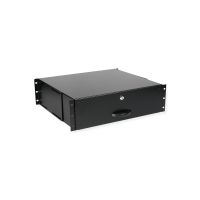 ROLINE Tastatur-Tablett - abschließbar, Tiefe 400 mm - RAL 9005, Jet Black - 3U - 48.3 cm (19")