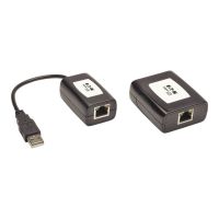 Eaton Tripp Lite Series 1-Port USB over Cat5/Cat6 Extender Kit - Plug and Play, International Plug Adapters, 164 ft. (50 m)
