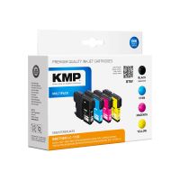 KMP MULTIPACK B78V - 4er-Pack - Schwarz, Gelb, Cyan, Magenta - kompatibel - Box - Tintenpatrone (Alternative zu: Brother LC1100BK, Brother LC1100C, Brother LC1100M, Brother LC1100Y)