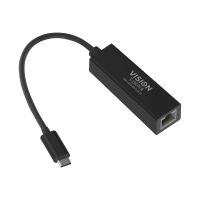 Vision TC-USBCETH/BL - Netzwerkadapter - USB-C 3.1