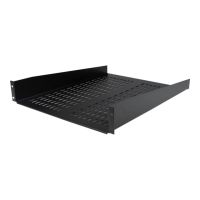 StarTech.com 2 HE 19 Fest montierbarer Fachboden für Server Rack/ Schrank bis 22 Kg - Belüfteter Fachboden für Serverschrank 55cm Tief - Rack - Regal - Schwarz - 2U - 55.9 cm (22")