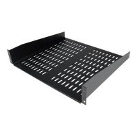 StarTech.com 2HE Universal Rack Mount Fachboden belüftet und freitragend für 19 Server Racks - 16Zoll, schwarz (CABSHELFV)