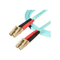 StarTech.com Aqua OM4 Duplex Multimode Fiber - 16 ft / 5m - 100 Gb - 50/125 - OM4 Fiber - LC to LC Fiber Patch Cable (450FBLCLC5)