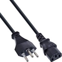 InLine Netzkabel - Netzstecker Schweiz auf Kaltgerätestecker C13 - 1,8m