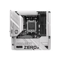 MSI B650M PROJECT ZERO - Motherboard - micro ATX - Socket AM5 - AMD B650 Chipsatz - USB 3.2 Gen 1, USB 3.2 Gen 2, USB-C 3.2 Gen2, USB-C 3.2 Gen 2x2 - 2.5 Gigabit LAN, Wi-Fi 6E, Bluetooth - Onboard-Grafik (CPU erforderlich)