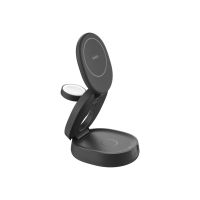 Belkin BoostCharge - Kabelloses Ladegerät - 3-in-1, magnetic, compact + AC-Netzteil