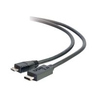 C2G 2m USB 2.0 USB Type C to USB Micro B Cable M/M - USB C Cable Black - USB-Kabel - Micro-USB Typ B (M)