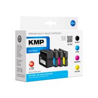 KMP MULTIPACK H174V - 4er-Pack - Größe XXL - Schwarz, Gelb, Cyan, Magenta - kompatibel - Tintenpatrone (Alternative zu: HP 932XL, HP 933XL)