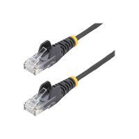 StarTech.com 3 m Cat6-Kabel - Schlankes Cat6-Patchkabel - Schwarz - Snagless RJ45-Anschlusse - Gigabit-Ethernet-Kabel - 28 AWG - Patch-Kabel - RJ-45 (M)