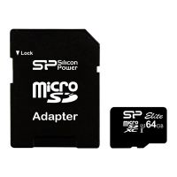 Silicon Power Elite - Flash-Speicherkarte (microSDXC-an-SD-Adapter inbegriffen)