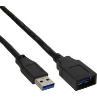InLine USB 3.2 Gen.1 Kabel - A Stecker / Buchse - schwarz - 1m