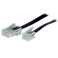S/CONN maximum connectivity S-Conn 10m RJ11 - RJ45, 10 m, RJ11, RJ45, Schwarz, Transparent, Männlich/Männlich, Schwarz