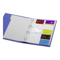 Durable VISIFIX - Visitenkartenseite - für 54 x 90 mm - Kapazität: 20 Karten - durchsichtig (Packung mit 10)