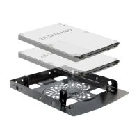 Delock Installation frame 3.5" > 2 x 2.5" HDD - Laufwerksschachtadapter - 3,5" auf 2,5" (8.9 cm to 6.4 cm)