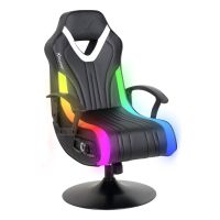 XRocker X Rocker Fury RGB 2.1 Gaming Sessel mit RGB Beleuchtung & 2.1 Soundsystem, Konsolen-Gamingstuhl, 100 kg, Gepolsterter Sitz, Gepolsterte Rückenlehne, Nintendo Switch, PC, Playstation, Xbox, Schwarz