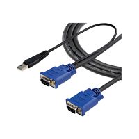 StarTech.com KVM Kabel USB VGA für KVm Switch 4,5m - Kabelsatz für KVM Umschalter 1x USB Stecker 2x VGA Stecker - Octopuskabel - Video- / USB-Kabel - USB, HD-15 (VGA)