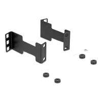 Delock Rackmontagesatz - server rack, depth expansion adapter, for extending the mounting depth up to 10 cm - Schwarz - 1U - 25.4/48.3 cm (10"/19")
