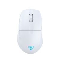 Turtle Beach Pure Air – Ultraleichte, kabellose und ergonomische RGB-Gaming-Maus, optischer Sensor mit 26.000 DPI, 125 Stunden Akkulaufzeit, kabelloses Dualsystem, optische TITAN-Schalter, Bluetooth, RGB-Beleuchtung. Halbtranparent Weiß, rechts, Optisch, 