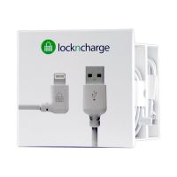 Incipio LocknCharge - Lightning-Kabel - Lightning männlich gewinkelt zu USB männlich - 1.2 m - weiß (Packung mit 5)