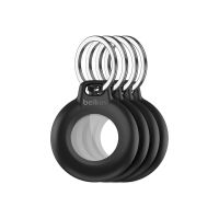 Belkin Tasche für Airtag - Schlüsselanhänger - Kunststoff - Schwarz (Packung mit 4)