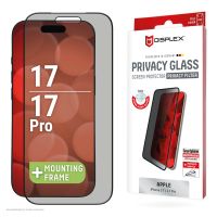 E.V.I. Displex Privacy Panzerglas (10H) für Apple iPhone 17/17 Pro, Eco-Montagerahmen, Privacy Filter, Apple, iPhone 17/17 Pro, Stoßfest, Staubresistent, Schlagfest, Kratzresistent, Schockresistent, 1 Stück(e)