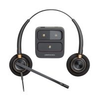 Poly HP Poly EncorePro 520 Binaurales Headset + Quick Disconnect, Kabelgebunden, 20 - 10000 Hz, Anrufe/Musik, 74 g, Kopfhörer, Schwarz