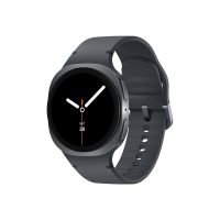 Samsung Galaxy Watch8 - 40 mm - Carbon-Schwarz - intelligente Uhr mit Sportband - Gummi - Graphit - Bandgröße: S/M - Anzeige 3.4 cm (1.34")