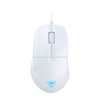 Turtle Beach Pure SEL – Ultraleichte, ergonomische RGB-Gaming-Maus, optischer 8K DPI-Sensor, mechanische Schalter, Vorspannsystem, reine PTFE-Gleitelemente, RGB-Beleuchtung Weiß, rechts, Optisch, USB Typ-A, 8000 DPI, Weiß