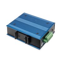 DIGITUS 4 Port Fast Ethernet Netzwerk Switch, Industrial, Unmanaged, 1 SFP FE Uplink