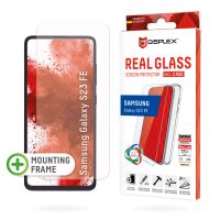 E.V.I. Displex Panzerglas + Schutzhülle für Samsung Galaxy S23 FE, Eco-Montagerahmen, kratzer-resistent, Samsung, Galaxy S23 FE, Trockene Anwendung, Staubresistent, Schlagfest, Kratzresistent, Schockresistent, Transparent, 1 Stück(e)