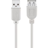 Goobay 68717, 5 m, USB A, USB A, USB 2.0, Männlich/Weiblich, Grau