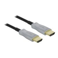 Delock High Speed - HDMI-Kabel - HDMI männlich zu HDMI männlich - 30 m - Glasfaser - Schwarz - 4K Unterstützung, Active Optical Cable (AOC)