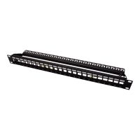ROLINE Leeres Keystone-Patchpanel - CAT 5e/6/6a - STP - Schwarz - 48.3 cm (19")