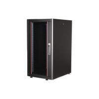 ROLINE Basic - Schrank Netzwerkschrank - Glas Tür, 600x800 BxT - RAL 9005, Jet Black - 22U - 48.3 cm (19")