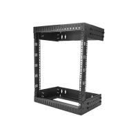 StarTech.com 12U 19" Wall Mount Network Rack, Adjustable Depth 12-20" 2 Post Open Frame Server Room Rack for AV/Data/ IT Communication/Computer Equipment/Switch with Cage Nuts & Screws - 12U Adjustable Rack (RK12WALLOA)