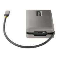 StarTech.com USB-C Multiport Adapter, 4K 60Hz HDMI/DP Video, 3-Port USB Hub, 100W Power Delivery Pass-Through, GbE, USB Type-C Travel Dock w/ Charging, 1ft/30cm Wrap-Around Cable - Mini Laptop Docking Station (DKT31CDHPD3)