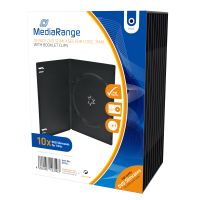 MEDIARANGE Retail pack DVD Case Single Slim - DVD-Slim-Videobox - Kapazität: 1 CD/DVD - Schwarz (Packung mit 10)