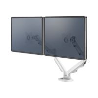 Fellowes Befestigungskit - einstellbarer Doppelarm - für 2 Monitore - Metall - weiß, RAL 9016 - Bildschirmgröße: 25.4-76.2 cm (10"-39")