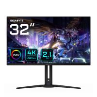 Gigabyte AORUS FO32U2P 32” OLED Gaming Monitor - 3840 x 2160 (UHD), 240Hz, 0,03ms, 250 cd/m², KVM, FreeSync Premium Pro, DisplayHDR True Black 400, DisplayPort 2.1, 80 cm (31.5"), 3840 x 2160 Pixel, 4K Ultra HD, OLED, 0,03 ms, Schwarz