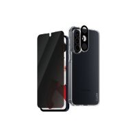 PanzerGlass CARE by PanzerGlass Urban Combat - 3-in-1 Sichtschutzpaket - hintere Abdeckung für Mobiltelefon - 100 % recyceltes thermoplastisches Polyurethan (TPU)
