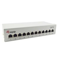 Equip 12-Port Cat.6 Desktop Patch Panel, Hellgrau, 10/100/1000Base-T(X), Gigabit Ethernet, 1000 Mbit/s, RJ-45, Cat6, Weiß