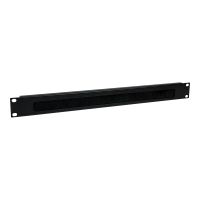 StarTech.com 1 HE Rackblende mit Bürste zur Kabeldurchführung - Kabelführungsplatte für Schaltschrank - Schwarz - 1U - 48.3 cm (19")