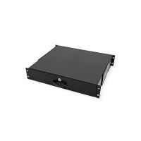 ROLINE Tastatur-Tablett - abschließbar, Tiefe 400 mm - RAL 9005, Jet Black - 2U - 48.3 cm (19")