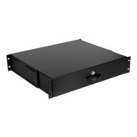 Equip Abschliessbare Schublade 19', 2HE, RAL9005 Schwarz, Schubladeneinheit, Schwarz, 2U, Türkei, 48,3 cm (19"), 485 mm