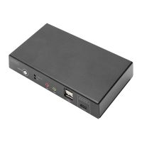 DIGITUS DS-12901 - KVM-/Audio-/USB-Switch - 4K 30 Hz, USB-C/USB/HDMI-Eingang, HDMI-Ausgang, Netzwerk