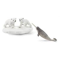 Schleich WILD LIFE Eisbären-Rutschpartie, 3 Jahr(e), Grau, Weiß