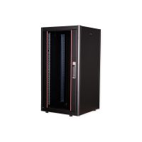 ROLINE Basic - Schrank Netzwerkschrank - Glas-Tür, 600x600 BxT - RAL 9005, Jet Black - 22U - 48.3 cm (19")
