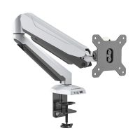 Rockstable RS-MM010W Professionell Halterung für 1 Monitor, Klemme /Bolzen, 8 kg, 38,1 cm (15 Zoll), 81,3 cm (32 Zoll), 100 x 100 mm, Weiß